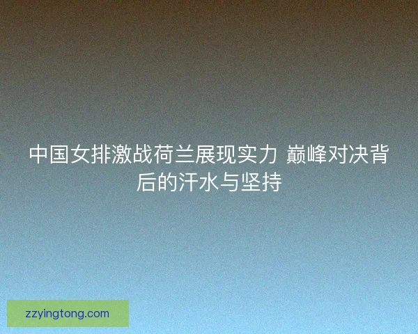 中国女排激战荷兰展现实力 巅峰对决背后的汗水与坚持